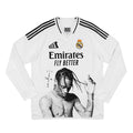 Camiseta de manga larga con trenzas blanca de Travis Scott para el Real Madrid