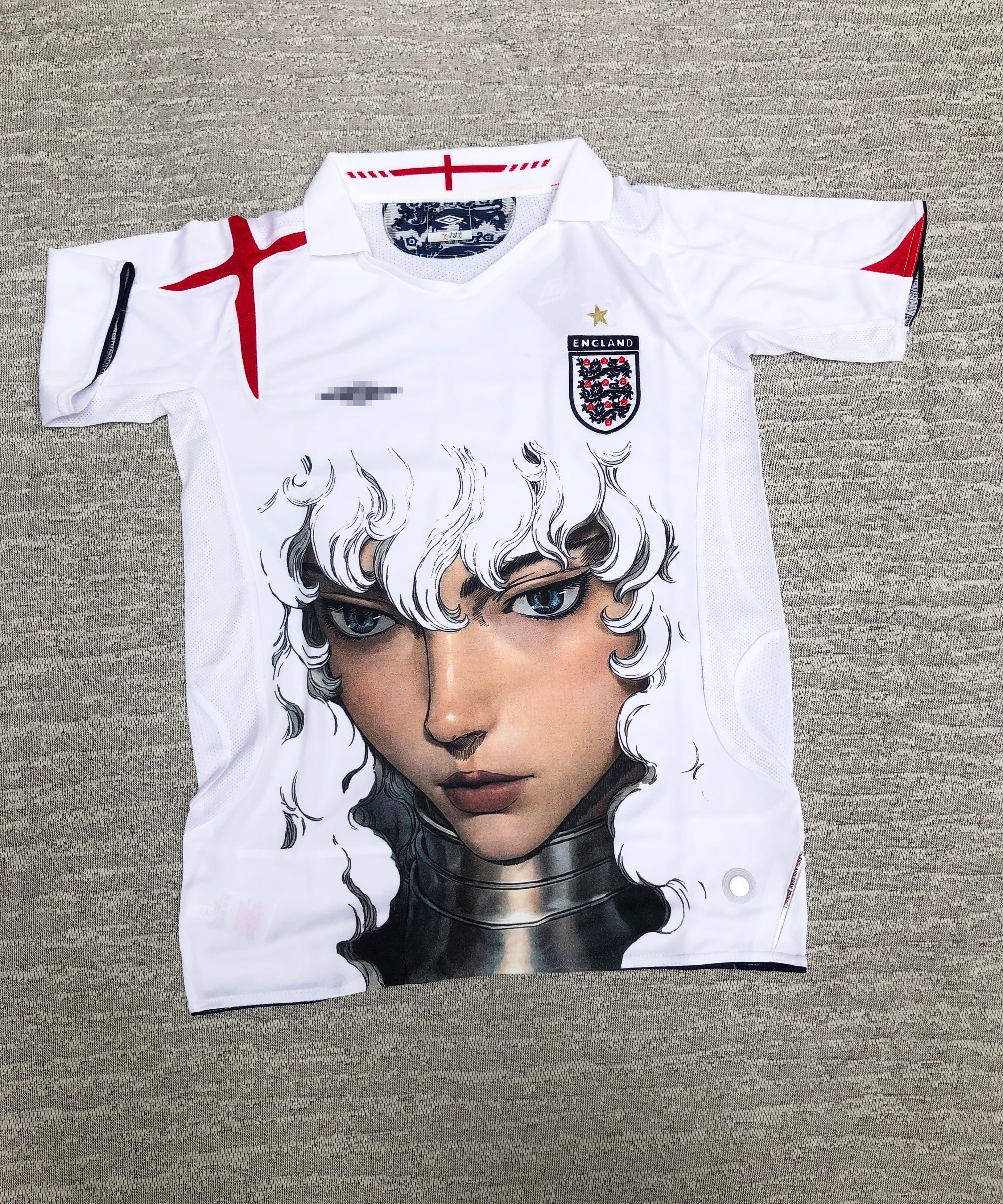 Griffith England White Graphic Jersey