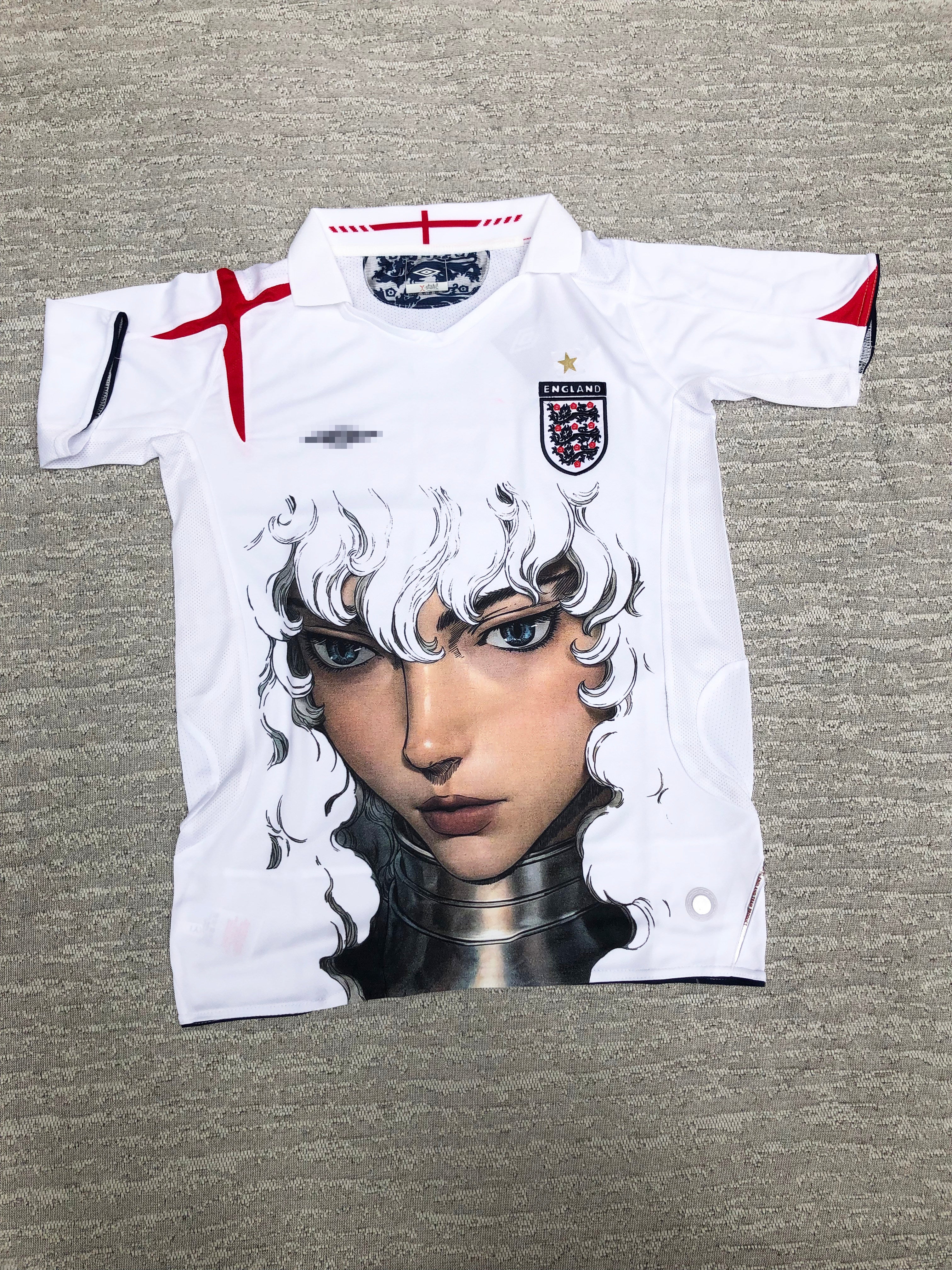Griffith England White Graphic Jersey