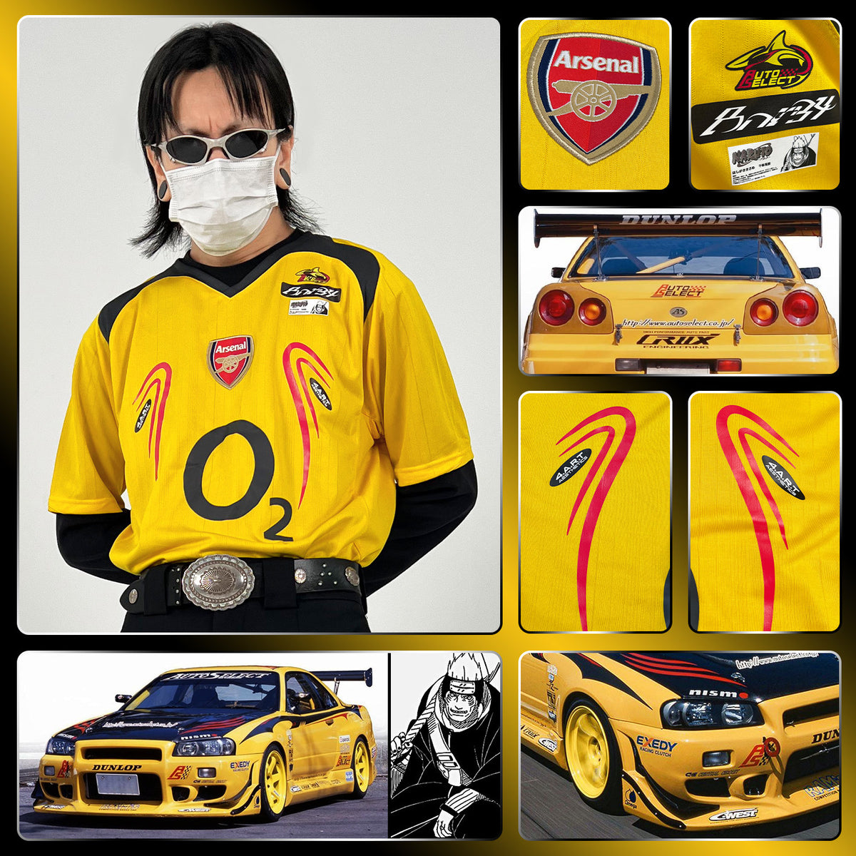 Arsenal x Nissan GT-R R34 Ghost Shark Jersey - product view 2