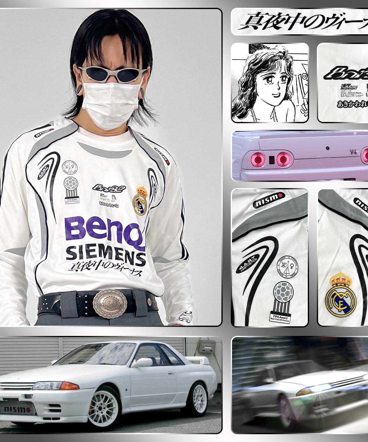Real Madrid x Nissan GT-R R32 Rena Jersey - product view 4