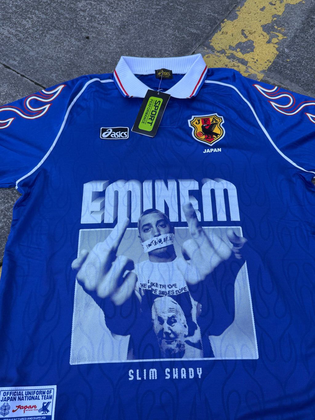 Eminem Blue Vintage Football Jersey
