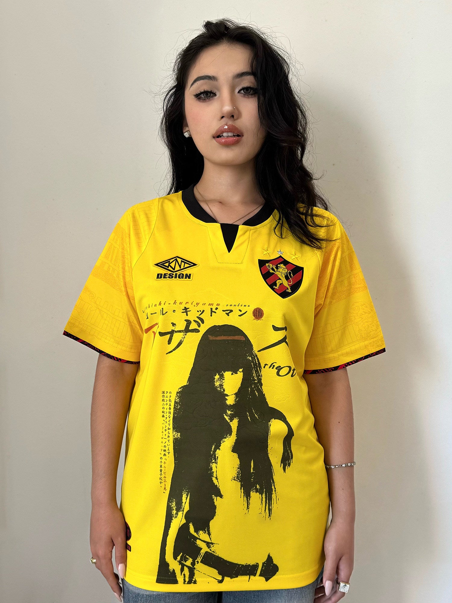 Chiaki Kuriyama Gelb Grafiktrikot