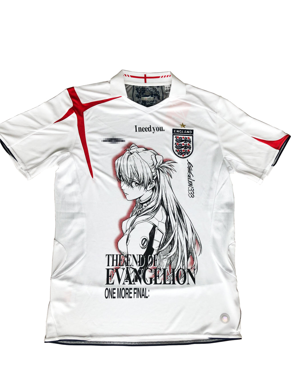 Asuka Langley England White Graphic Jersey