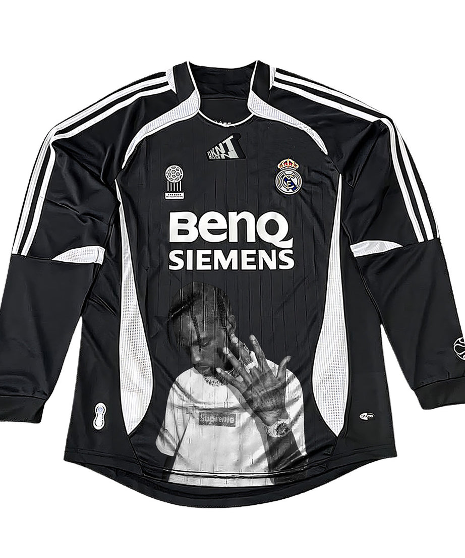 Maillot noir à manches longues graphique « Hand » du Real Madrid Travis Scott