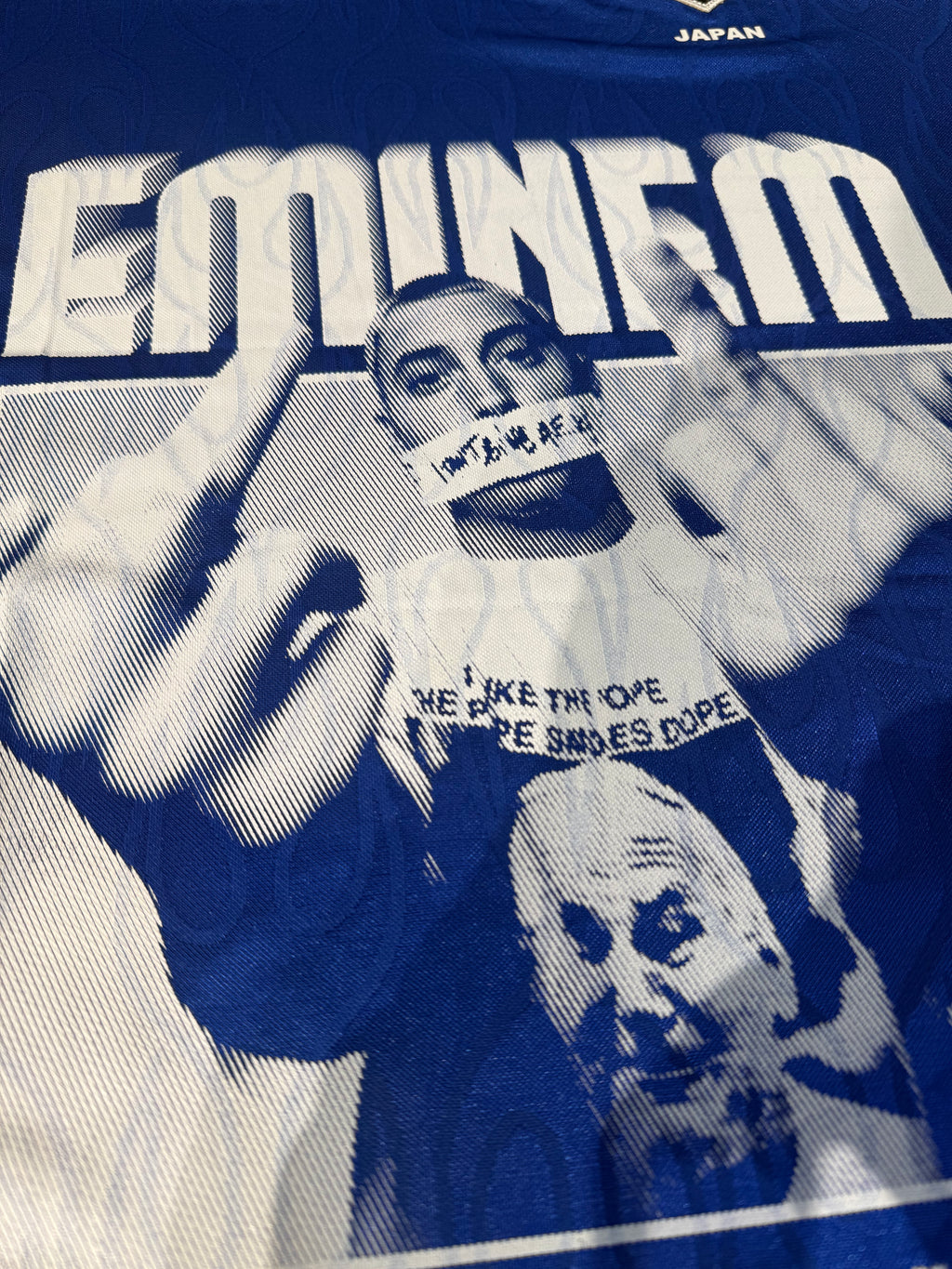 Eminem Blue Vintage Football Jersey