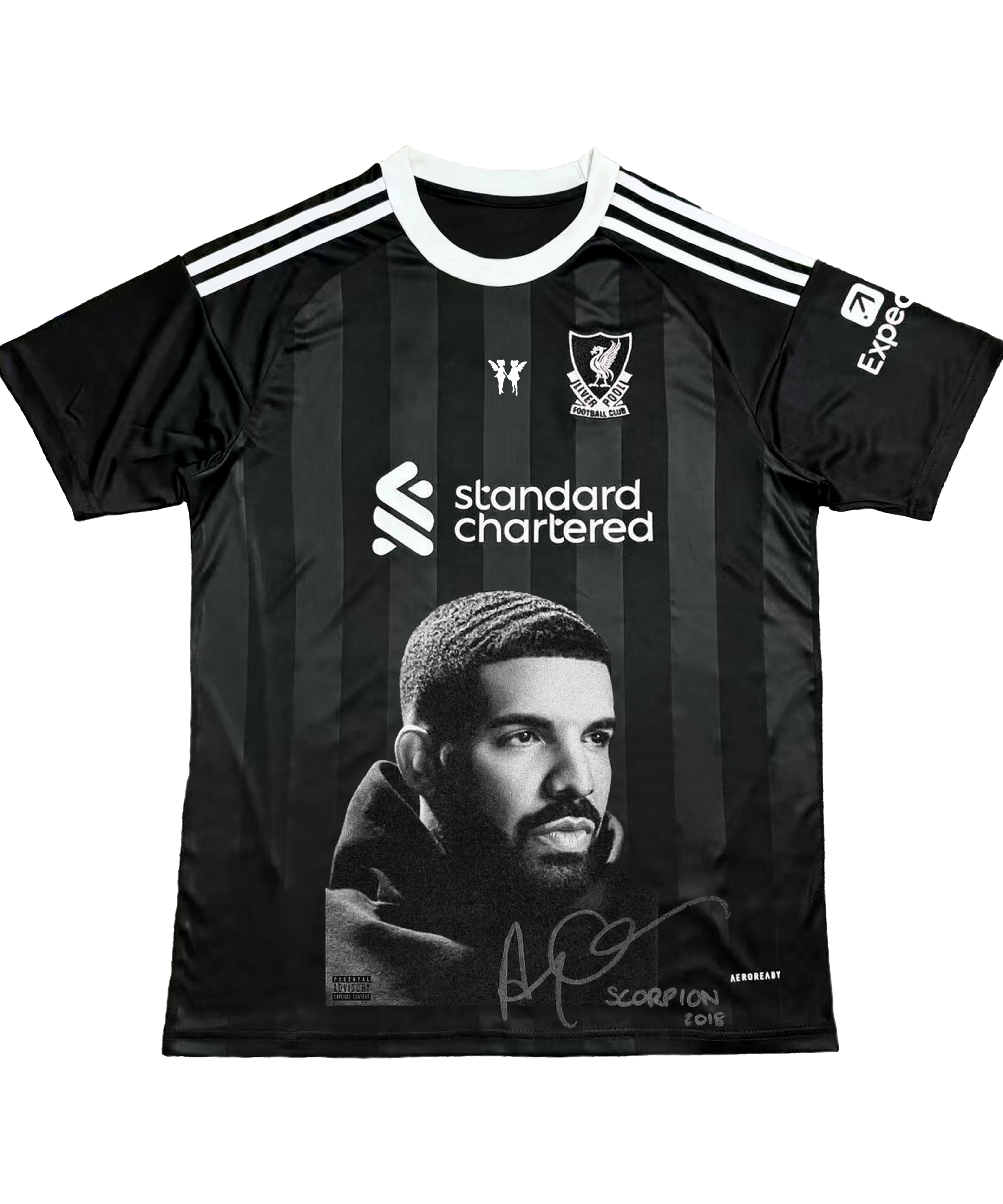 Maillot graphique noir Scorpion de Liverpool de Drake