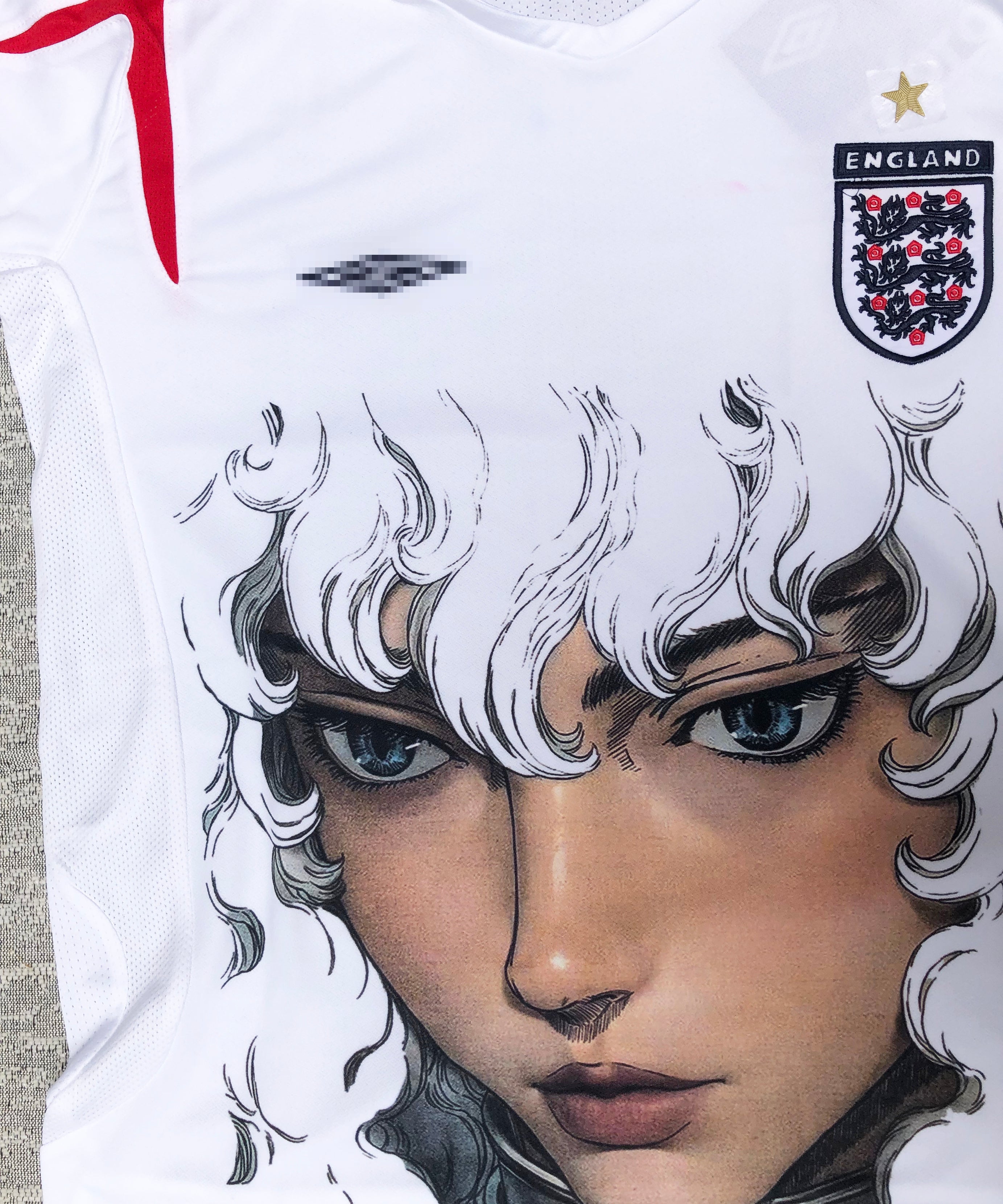 Griffith England White Graphic Jersey