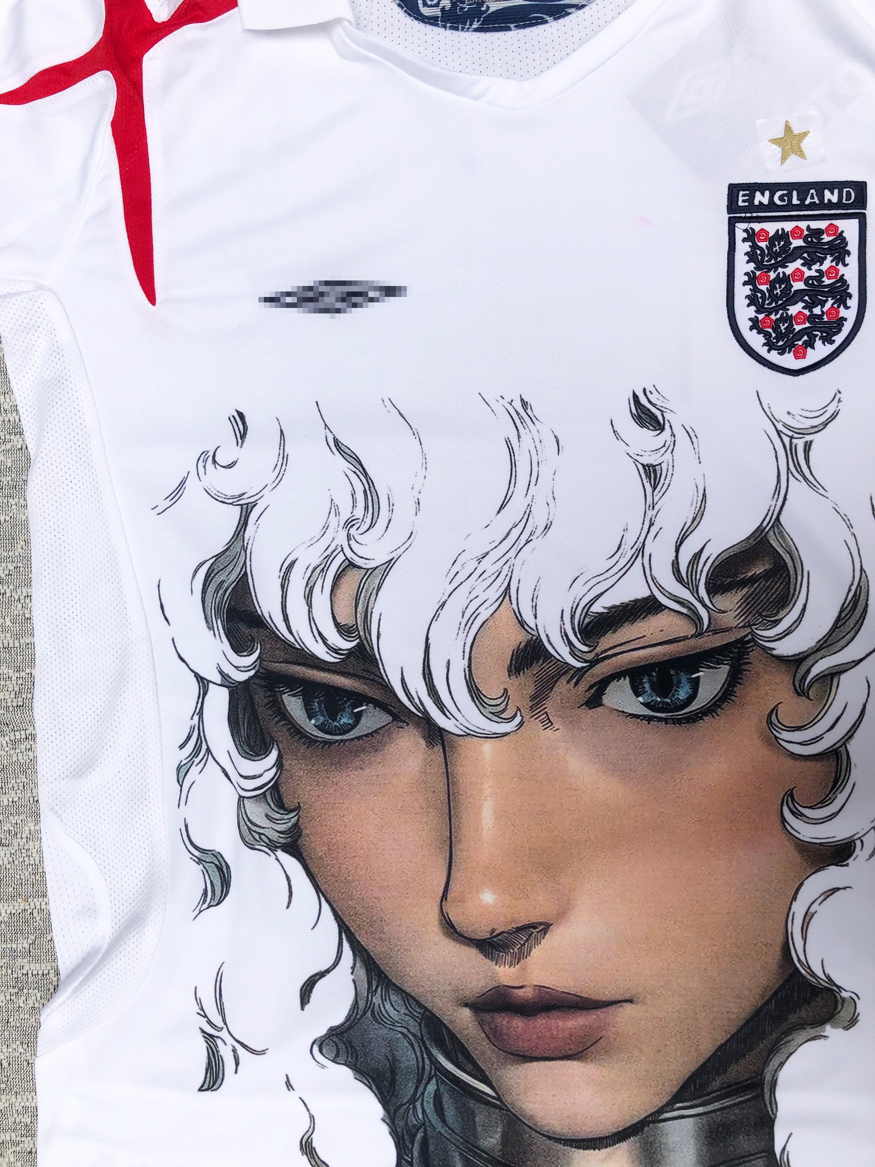 Griffith England White Graphic Jersey