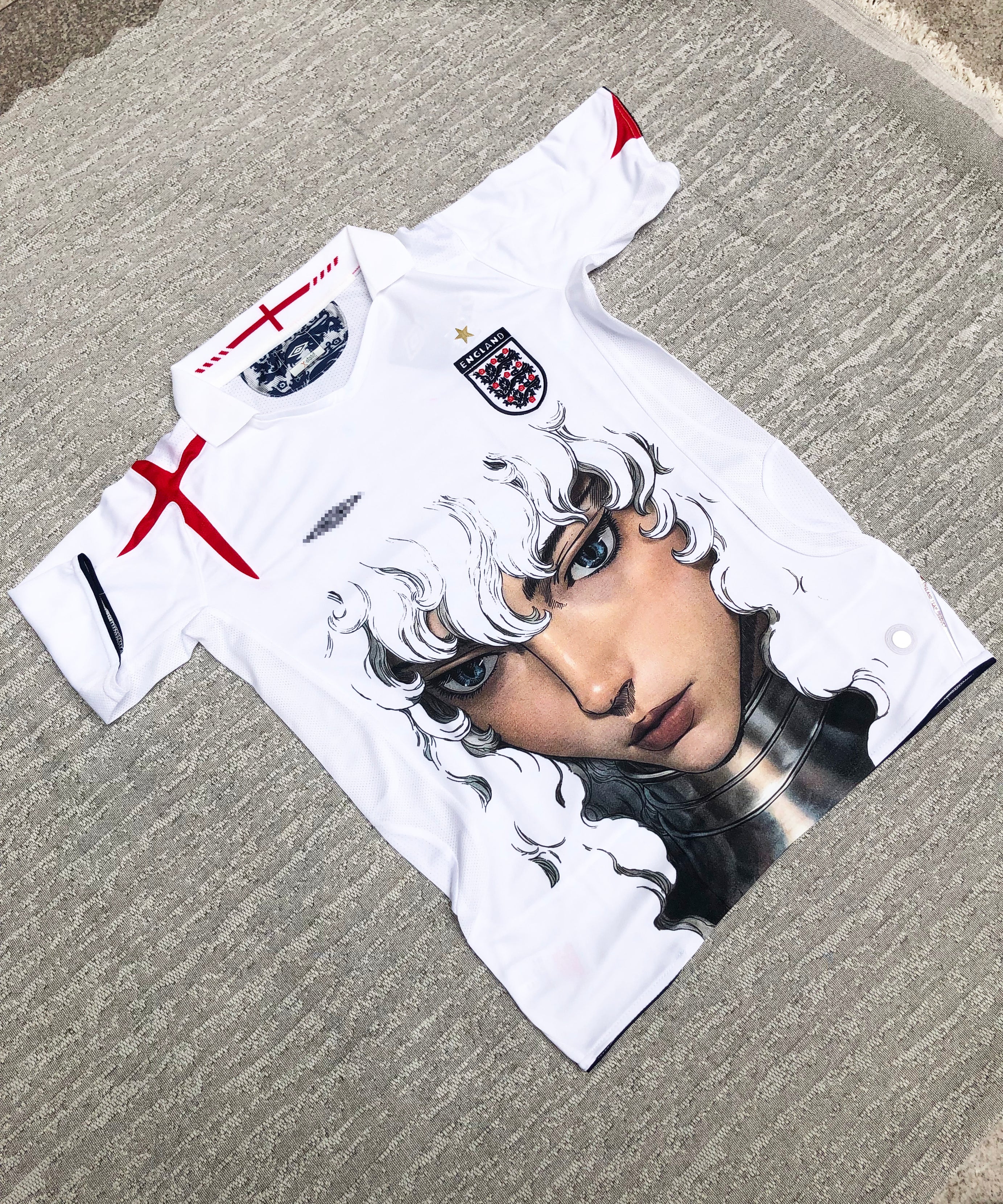 Griffith England White Graphic Jersey