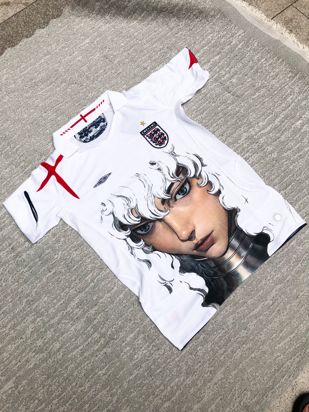 Griffith England White Graphic Jersey