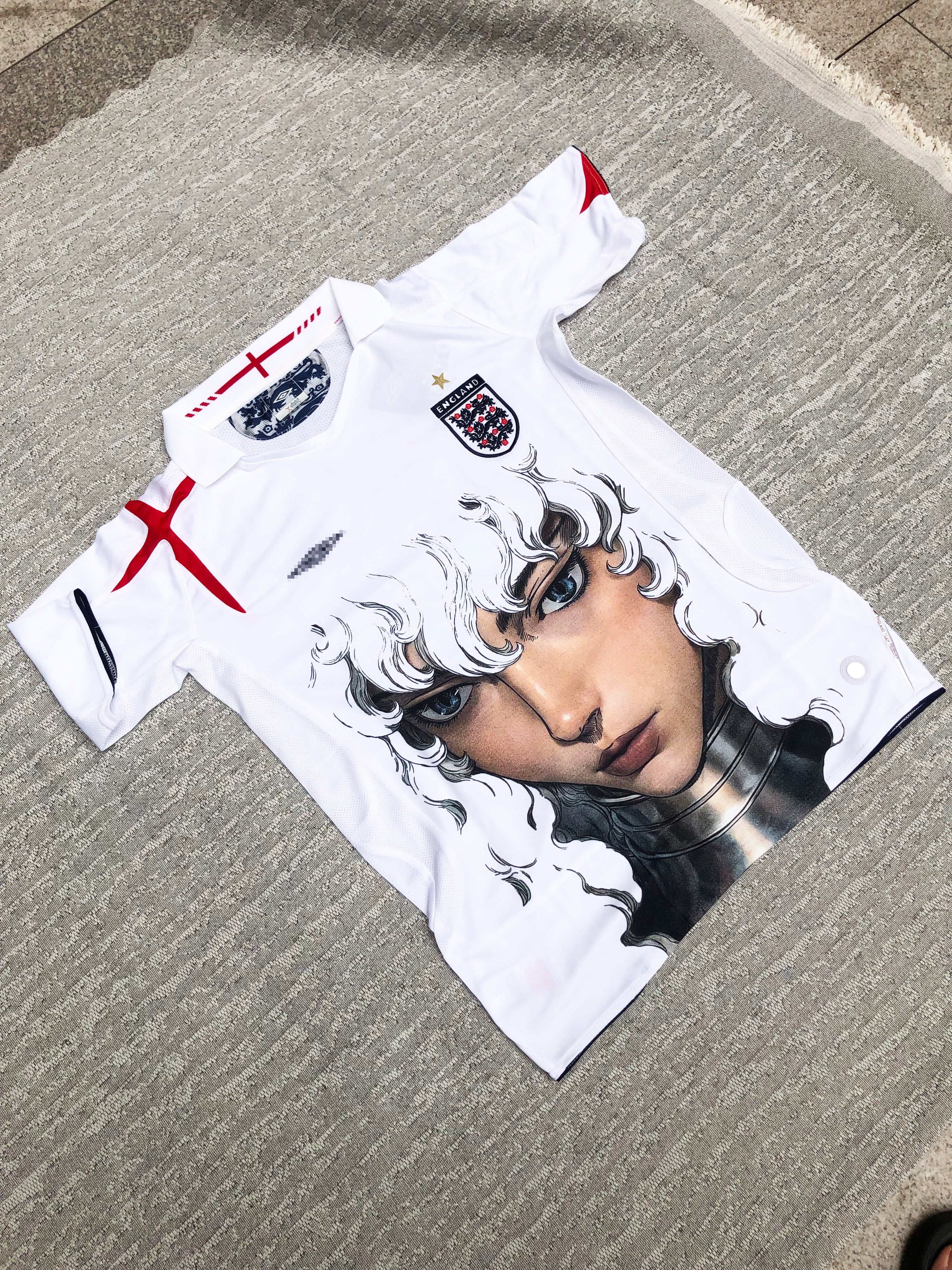 Griffith England White Graphic Jersey