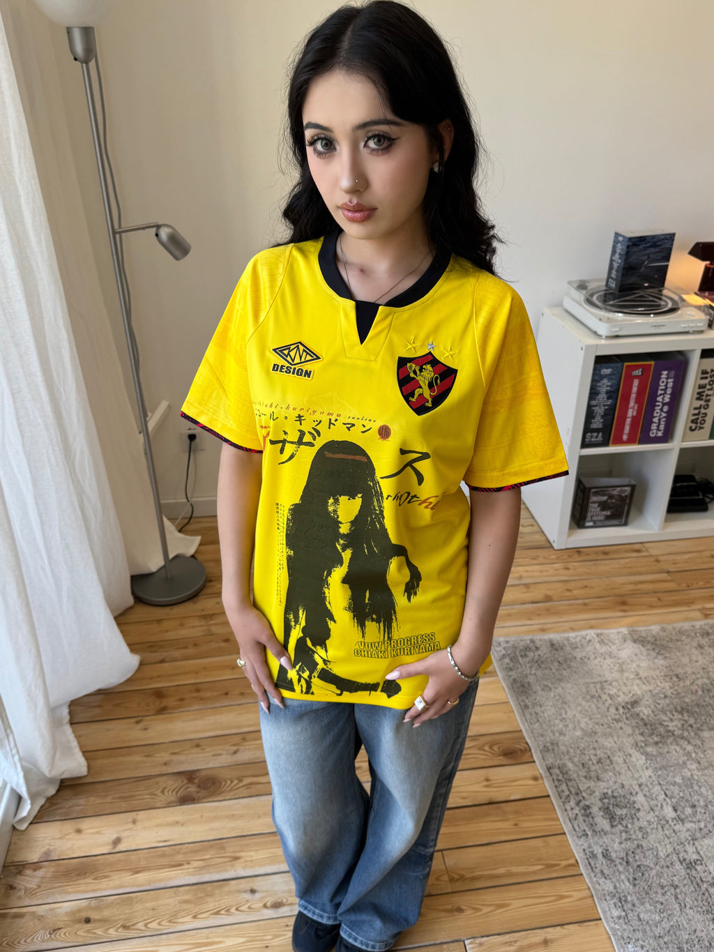 Chiaki Kuriyama Gelb Grafiktrikot
