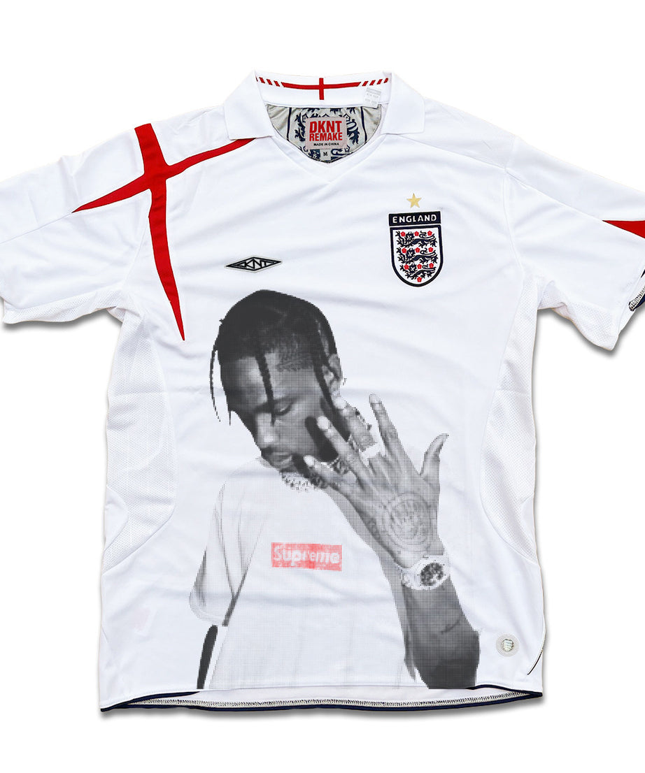 Travis Scott England White Hand Graphic Jersey