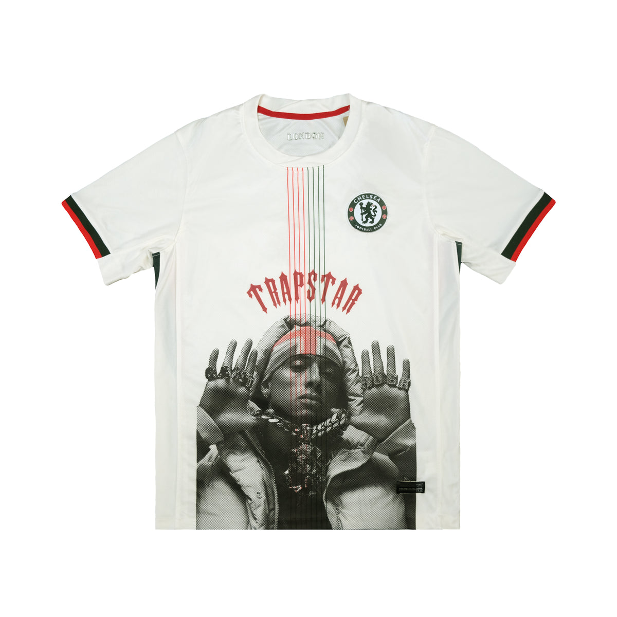 Maillot graphique crème de Chelsea de Central Cee