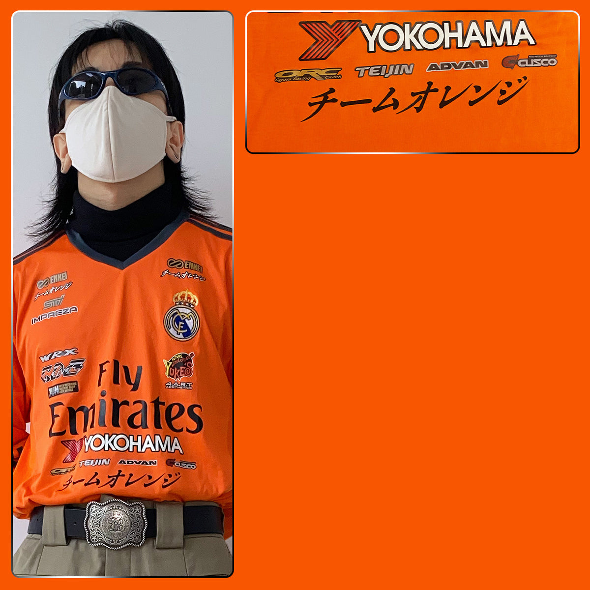 Real Madrid x Subaru GDB Team Orange Jersey - product view 2