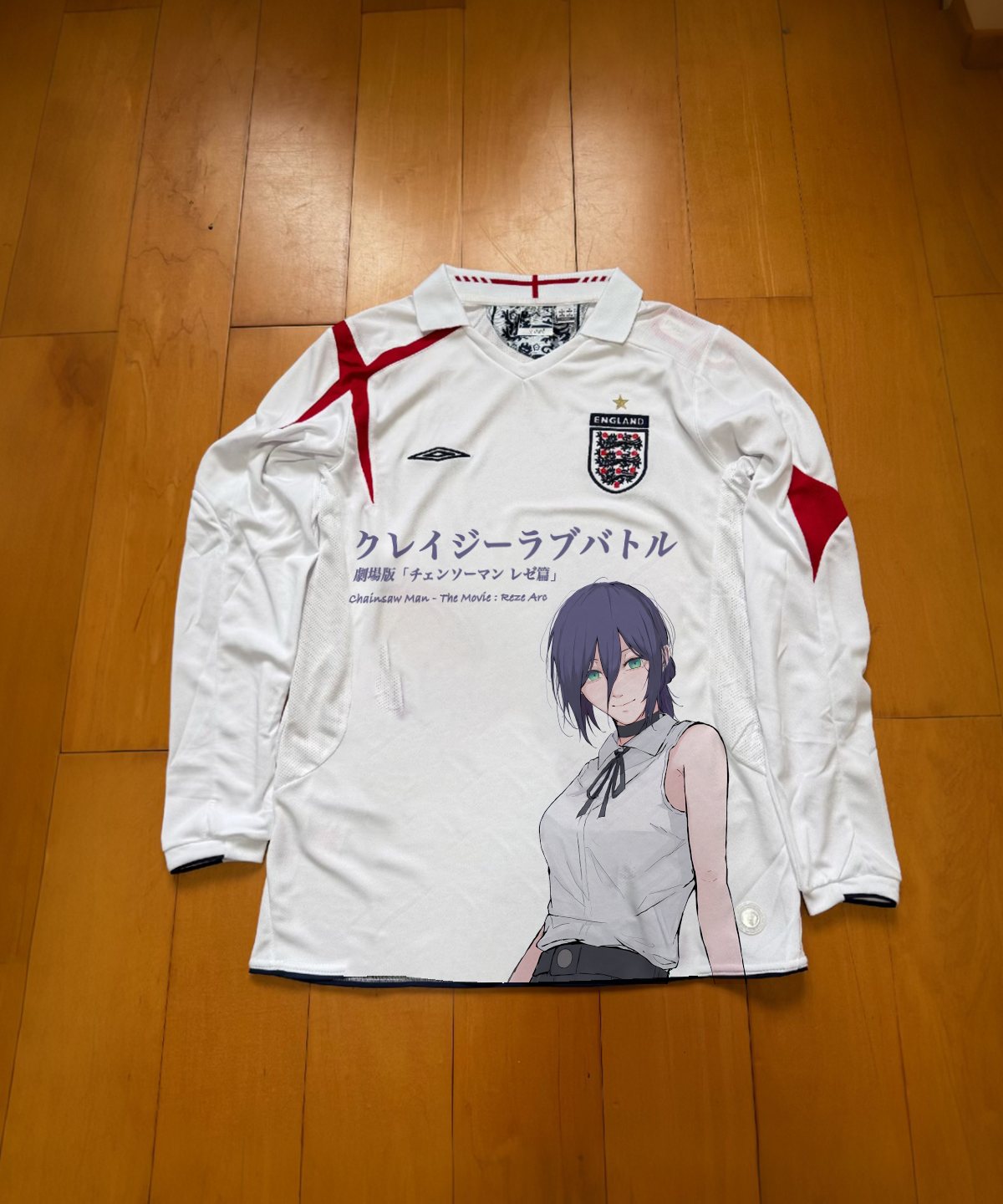 Reze England White Graphic Jersey