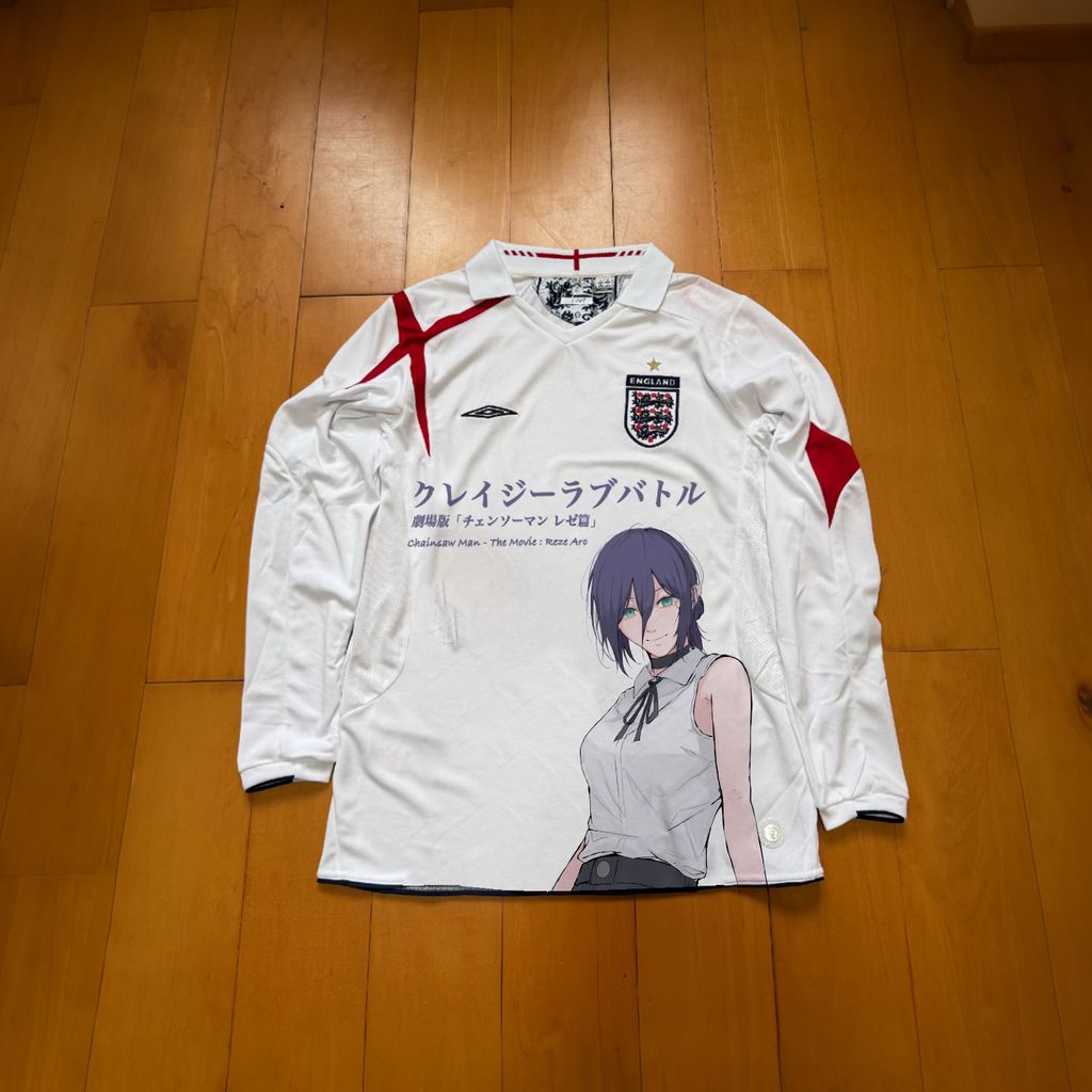 Reze England Weiß Grafiktrikot
