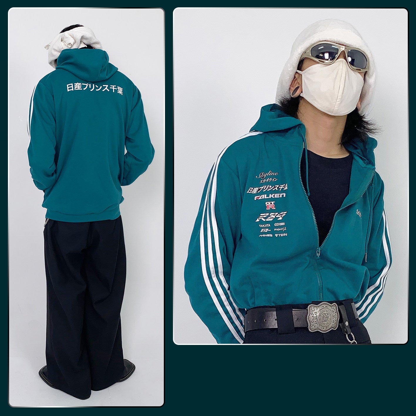 Initial D Nissan Skyline GT-R R34 Zip Hoodie - product view 3
