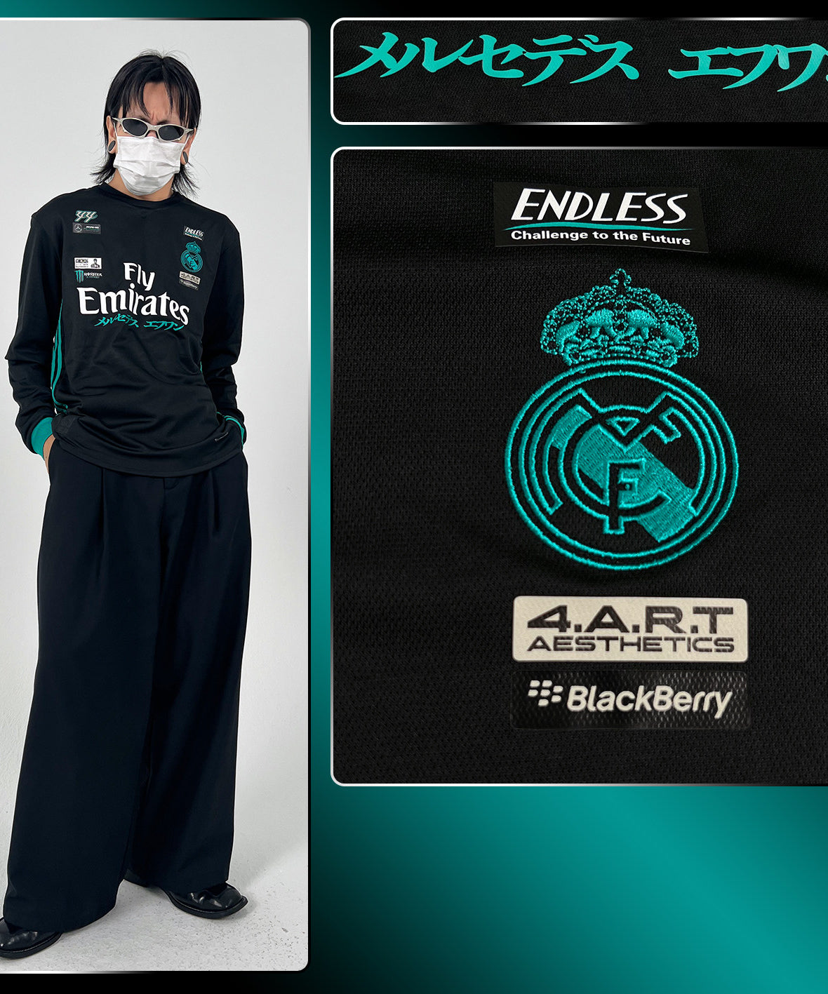 Real Madrid x Mercedes AMG F1 Hamilton No. 44 Jersey - product view 4
