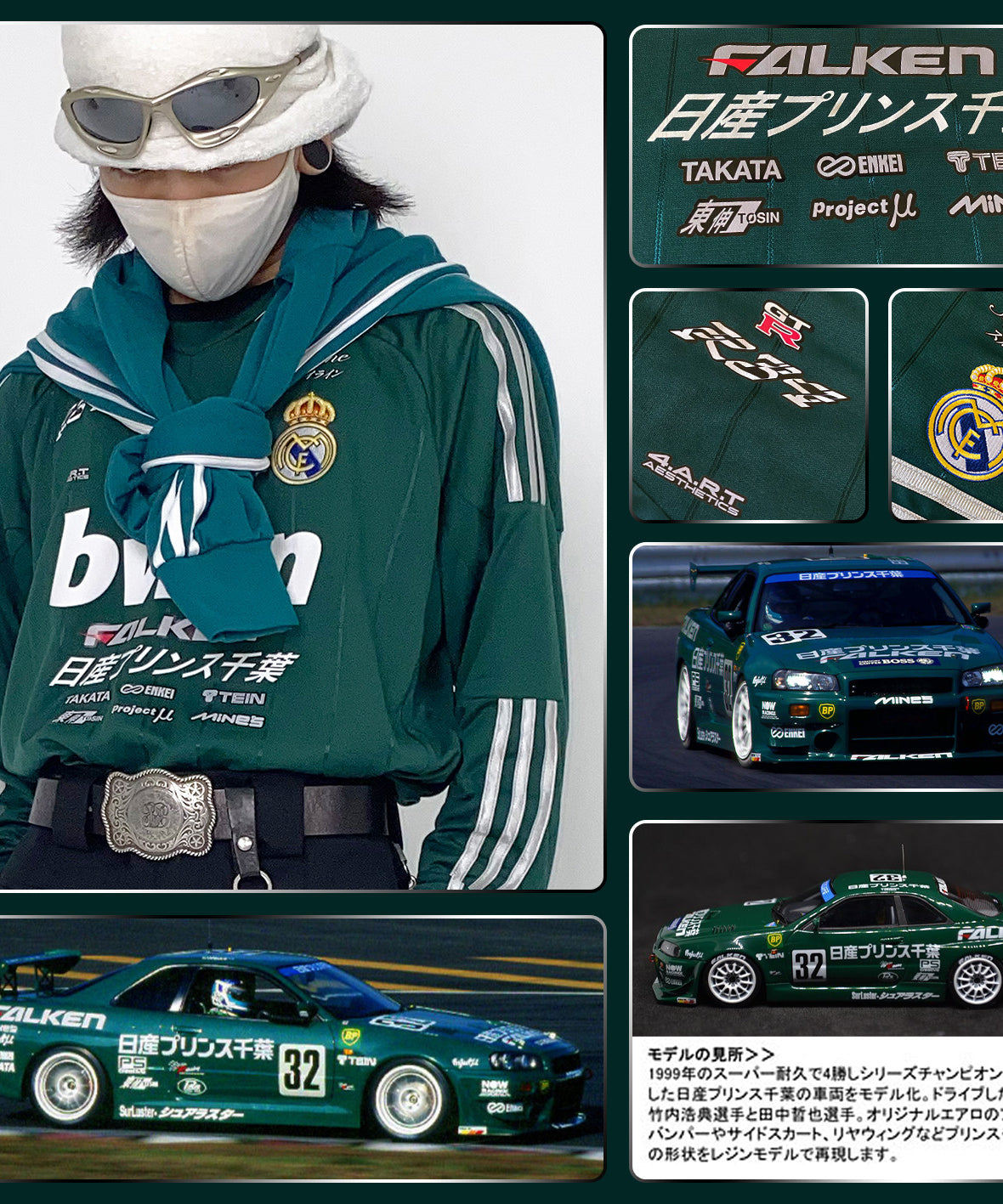 Real Madrid x Nissan Skyline GT-R R34 Jersey - product view 5