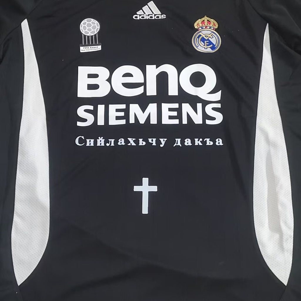 Saint Relics Real Madrid Schwarz Langarm Grafiktrikot