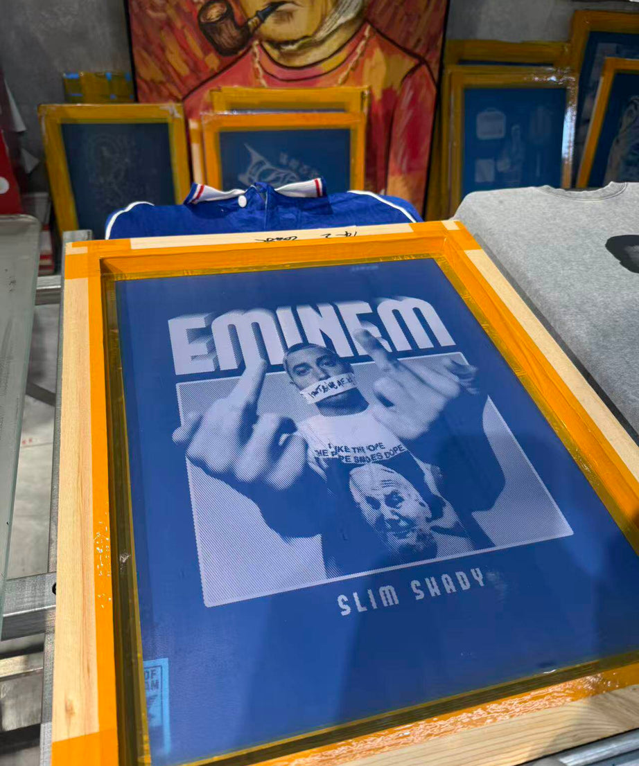 Eminem Blue Vintage Football Jersey - product view 3