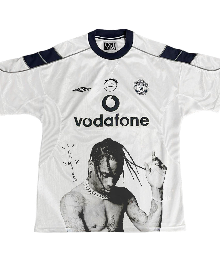 Travis Scott Manchester United White Braids Graphic Jersey