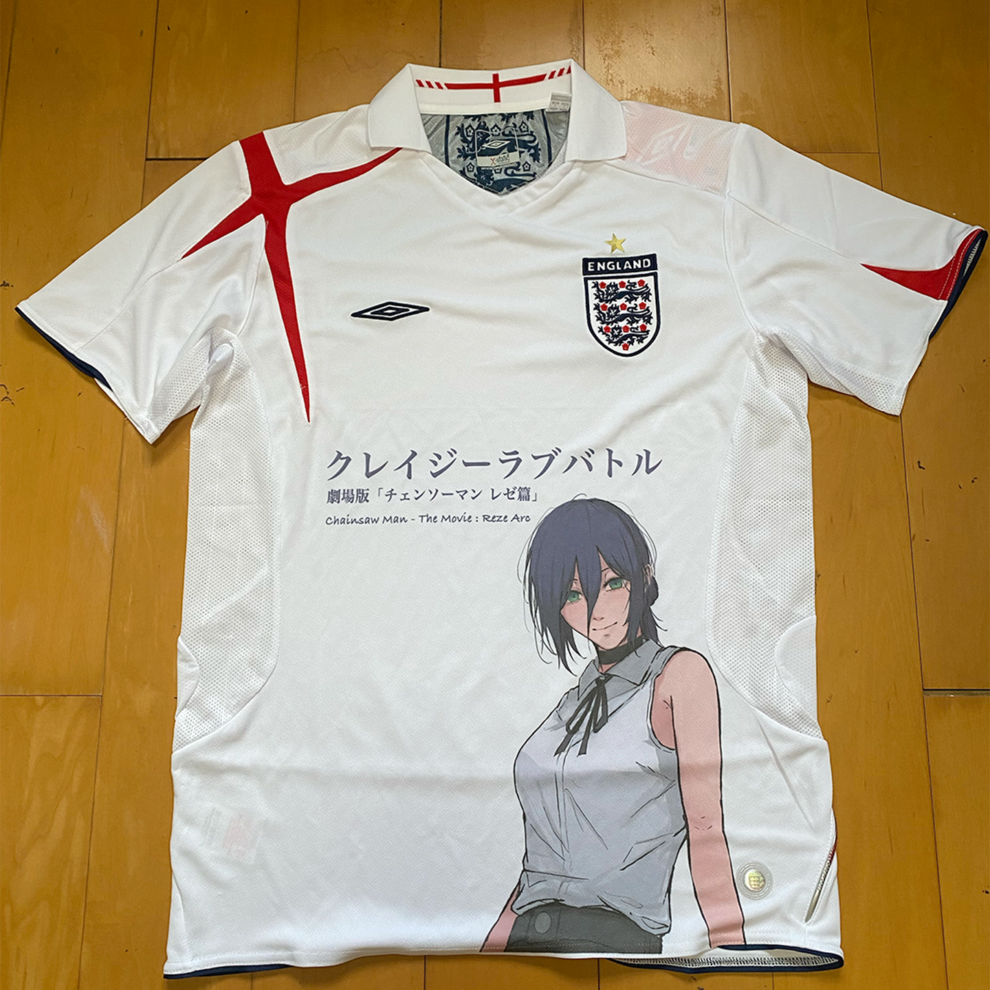 Reze England Weiß Grafiktrikot