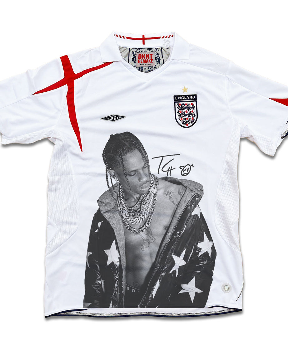 Travis Scott England White Star Jacket Graphic Jersey