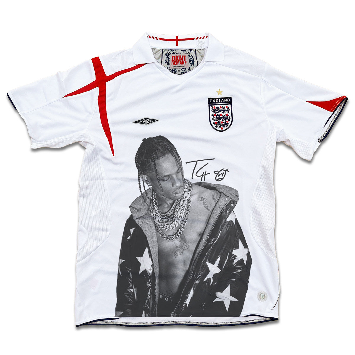 Camiseta gráfica con chaqueta de estrella blanca de Travis Scott para Inglaterra