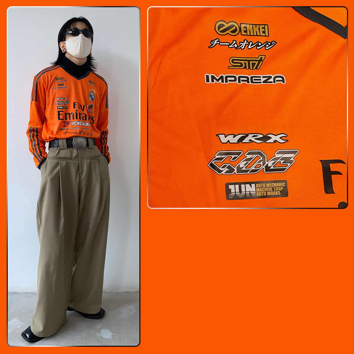 Real Madrid x Subaru GDB Team Orange Jersey - product view 4