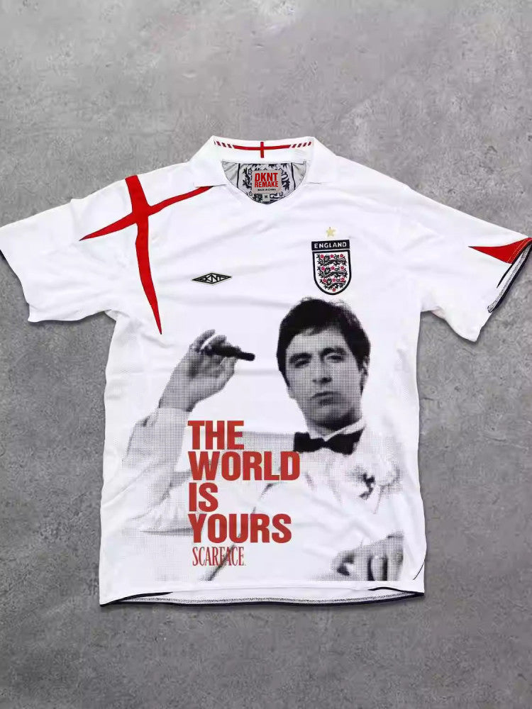 Scarface England Weiß Grafiktrikot