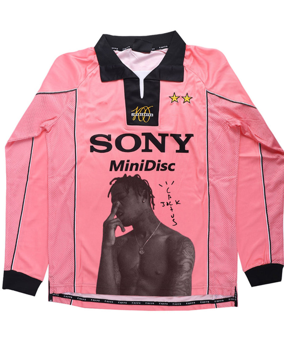 Travis Scott Pink Long-Sleeve Portrait Jersey