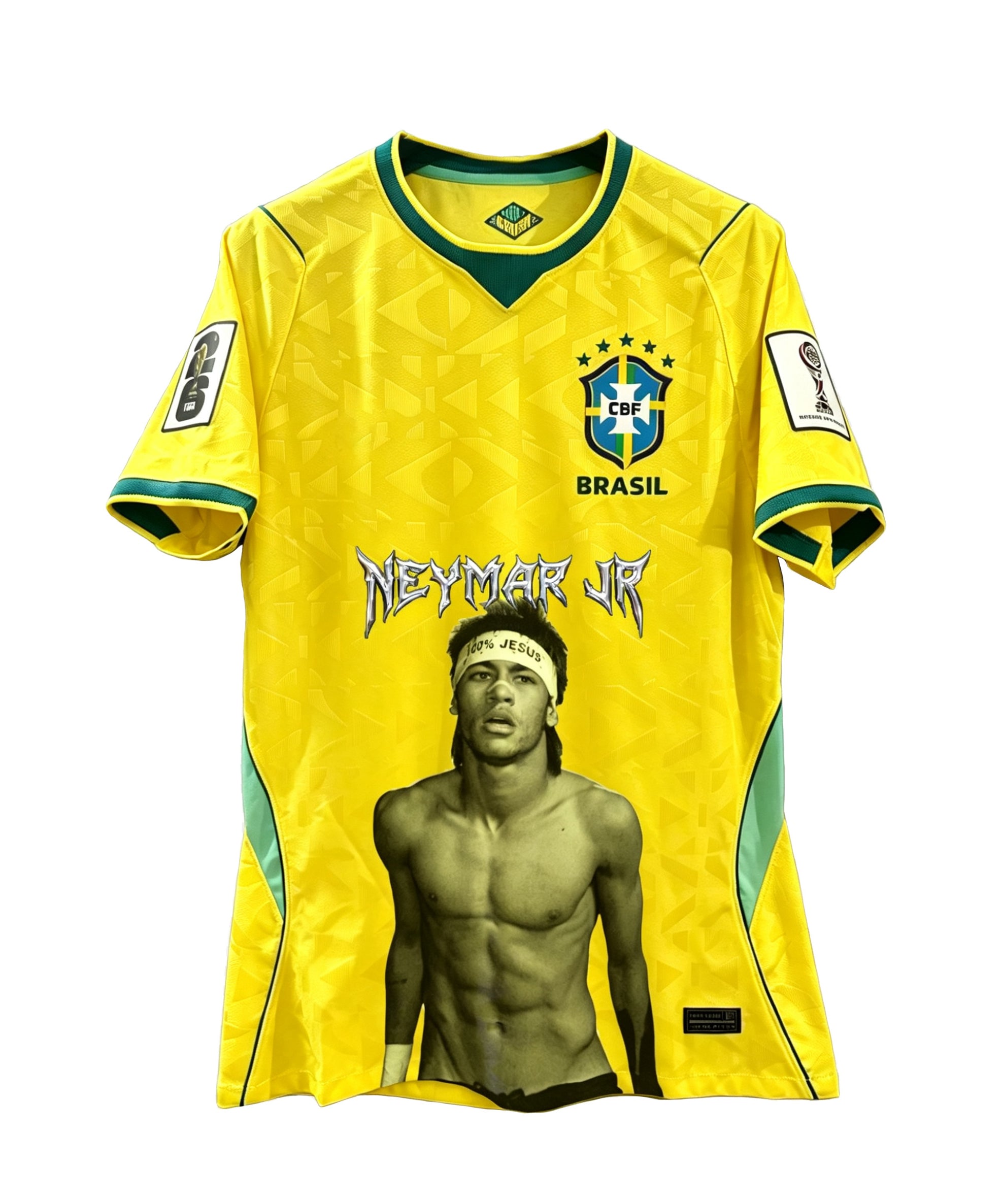 Neymar Brasilien Gelb 100% Jesus Grafiktrikot