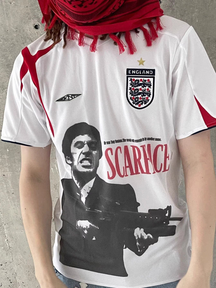 Scarface England Weiß Grafiktrikot