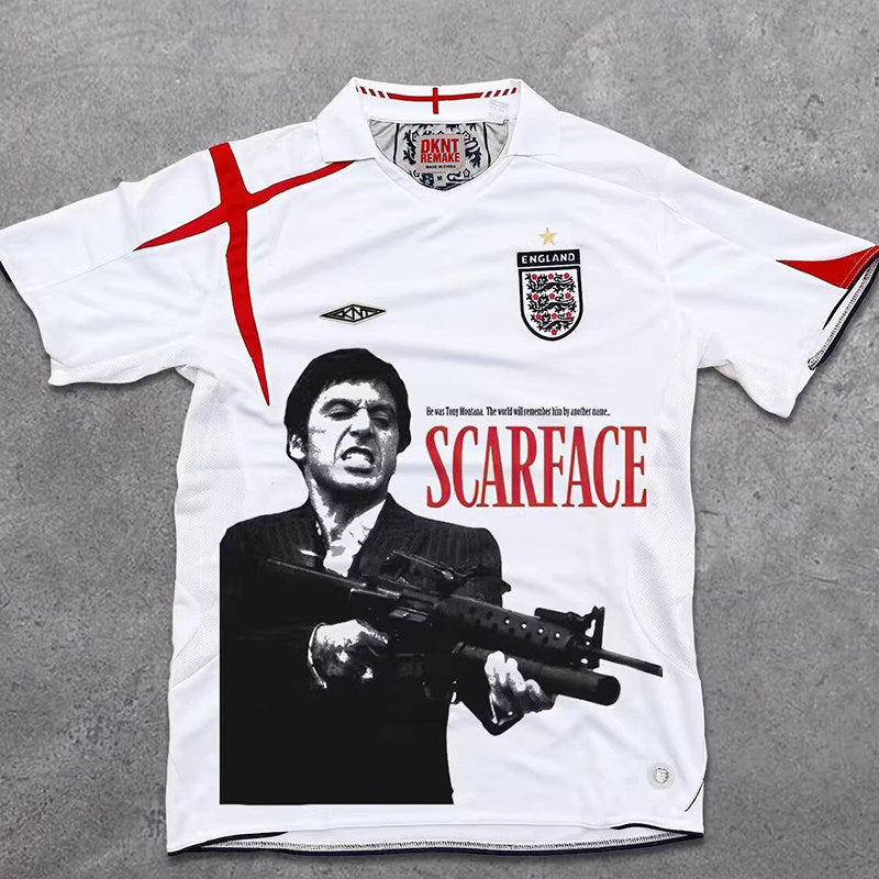 Scarface England White Graphic Jersey