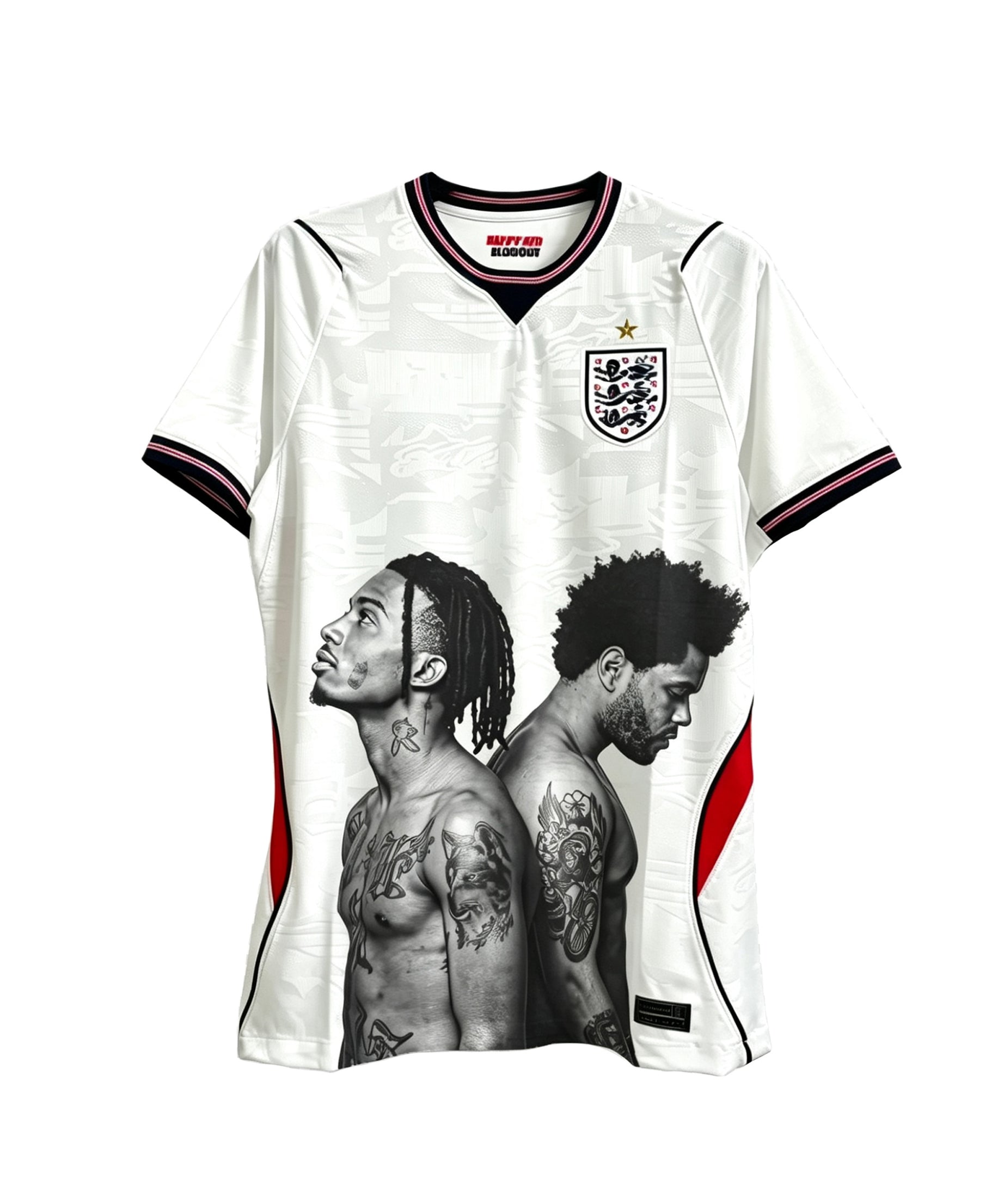 Playboi Carti x The Weeknd England White Graphic Jersey