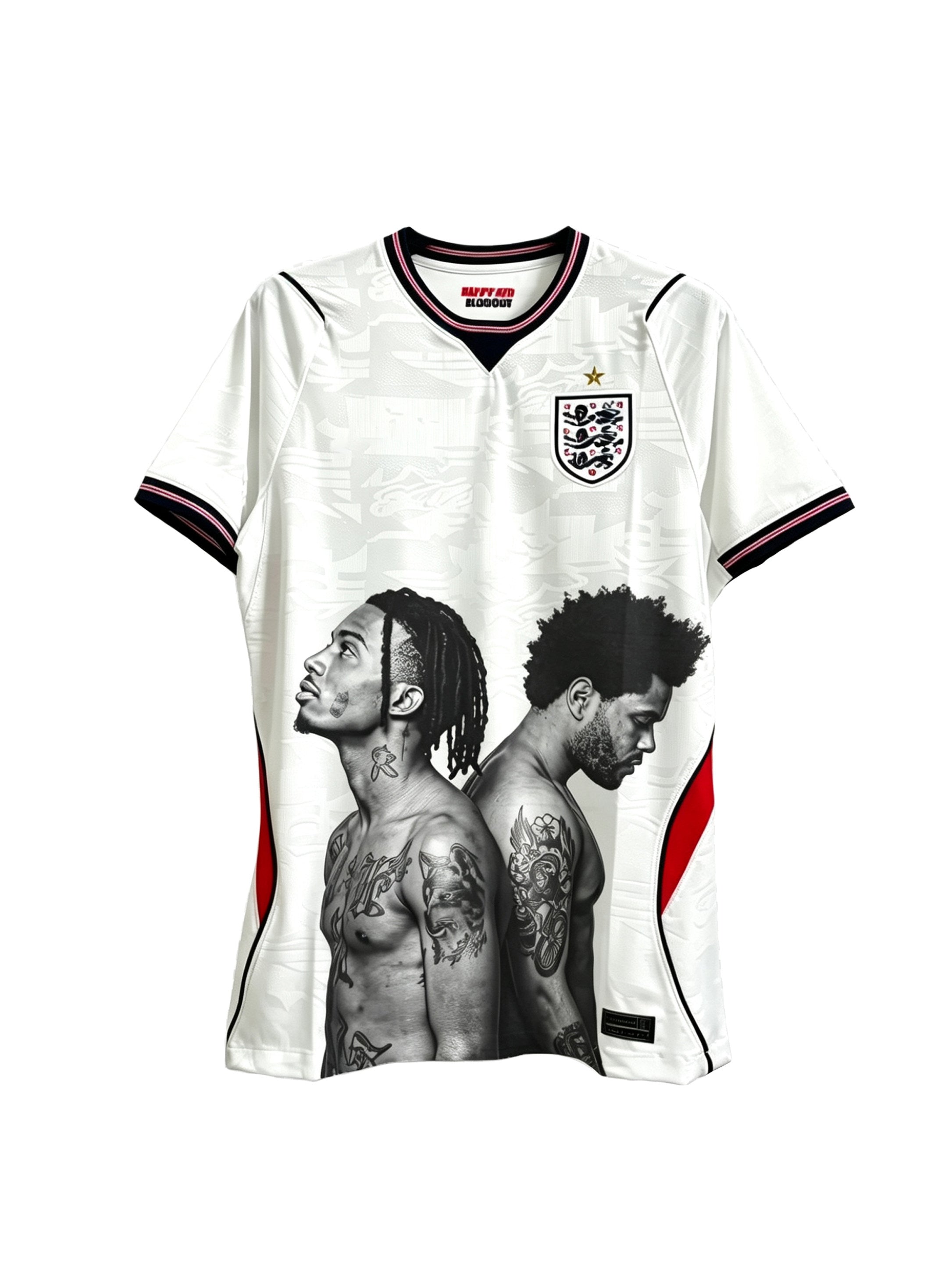 Playboi Carti x The Weeknd England White Graphic Jersey