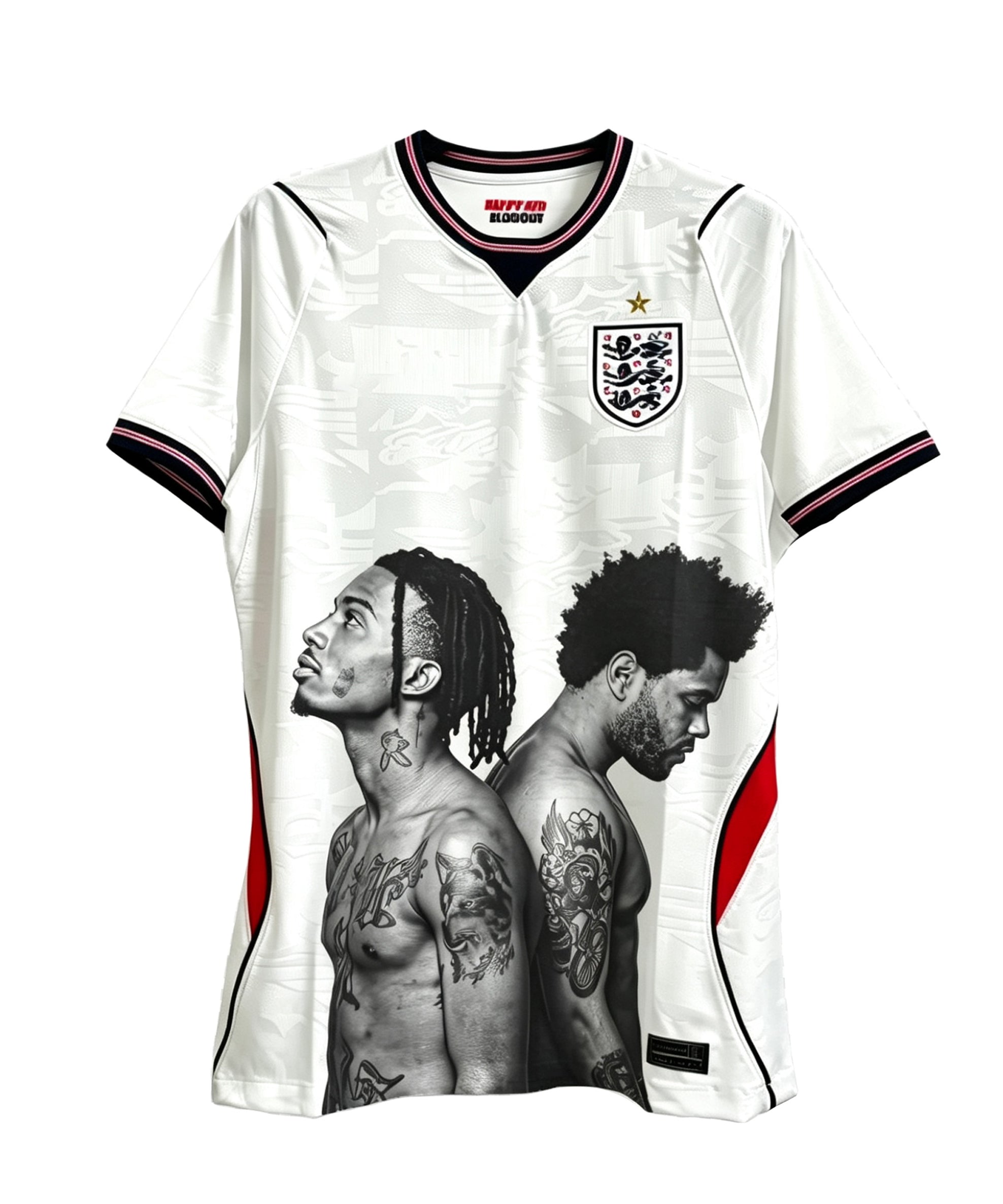 Playboi Carti x The Weeknd England White Graphic Jersey