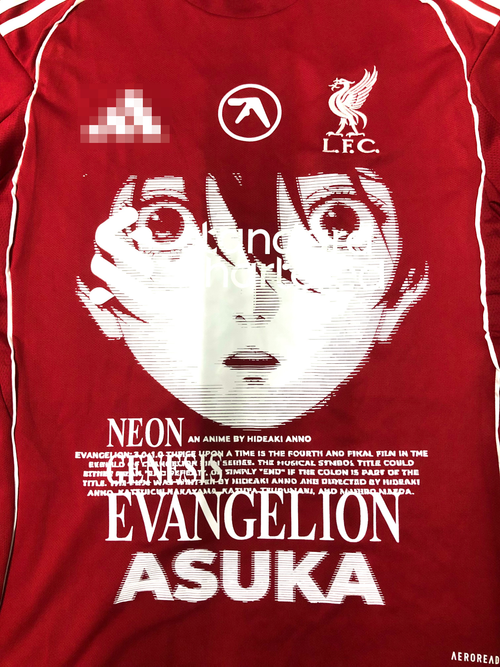 Asuka Langley Liverpool Rot Grafiktrikot