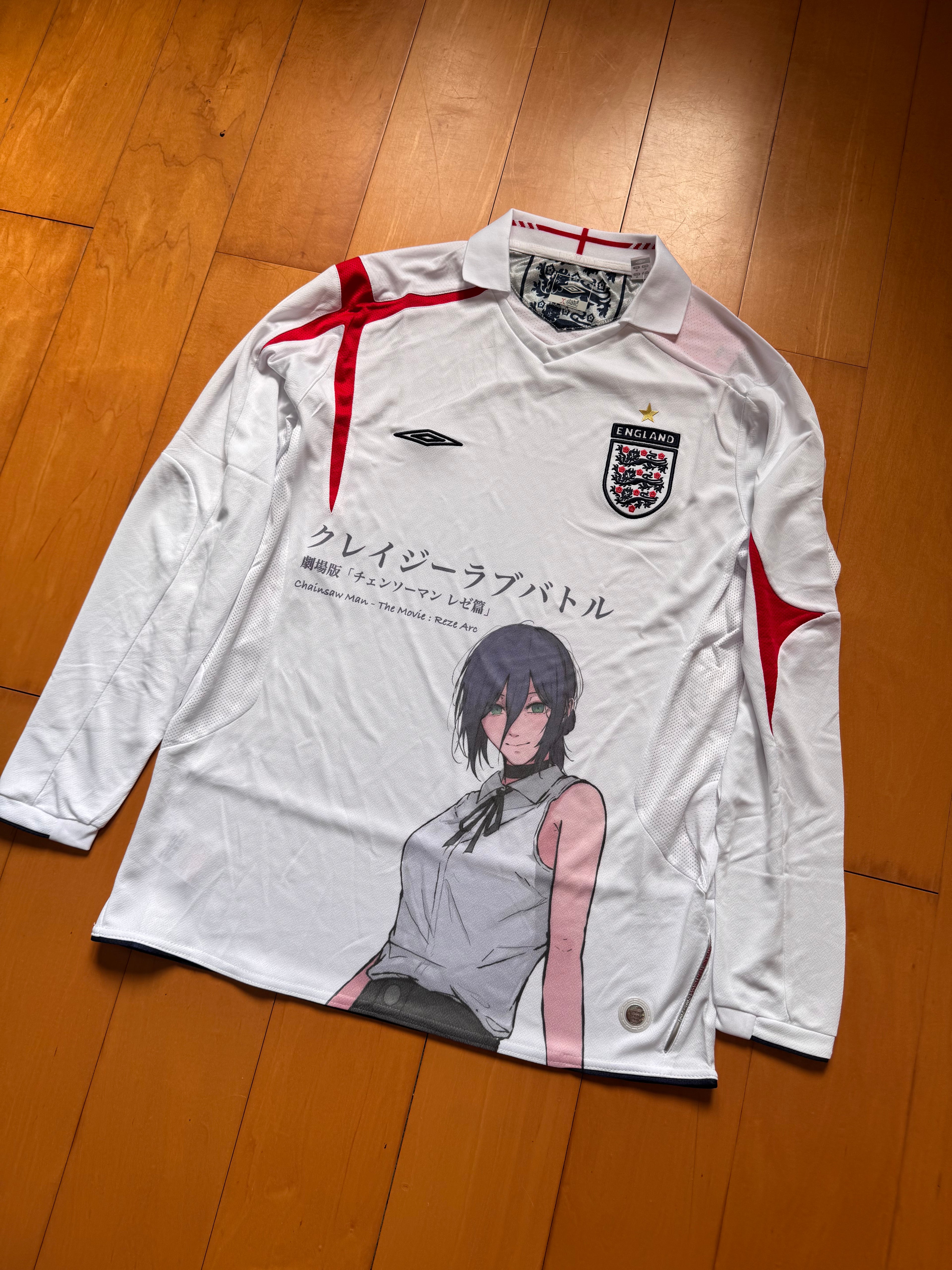 Reze England Weiß Grafiktrikot