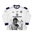 Travis Scott Manchester United White Long-Sleeve Braids Jersey