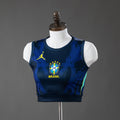 Brazil WC 26 Away Women's Crop Sleeveless Jersey