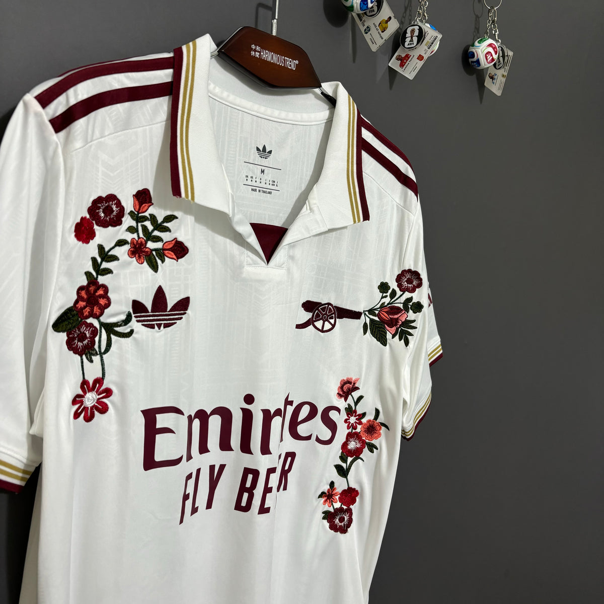 Arsenal Burgundy Rose Embroidered Jersey