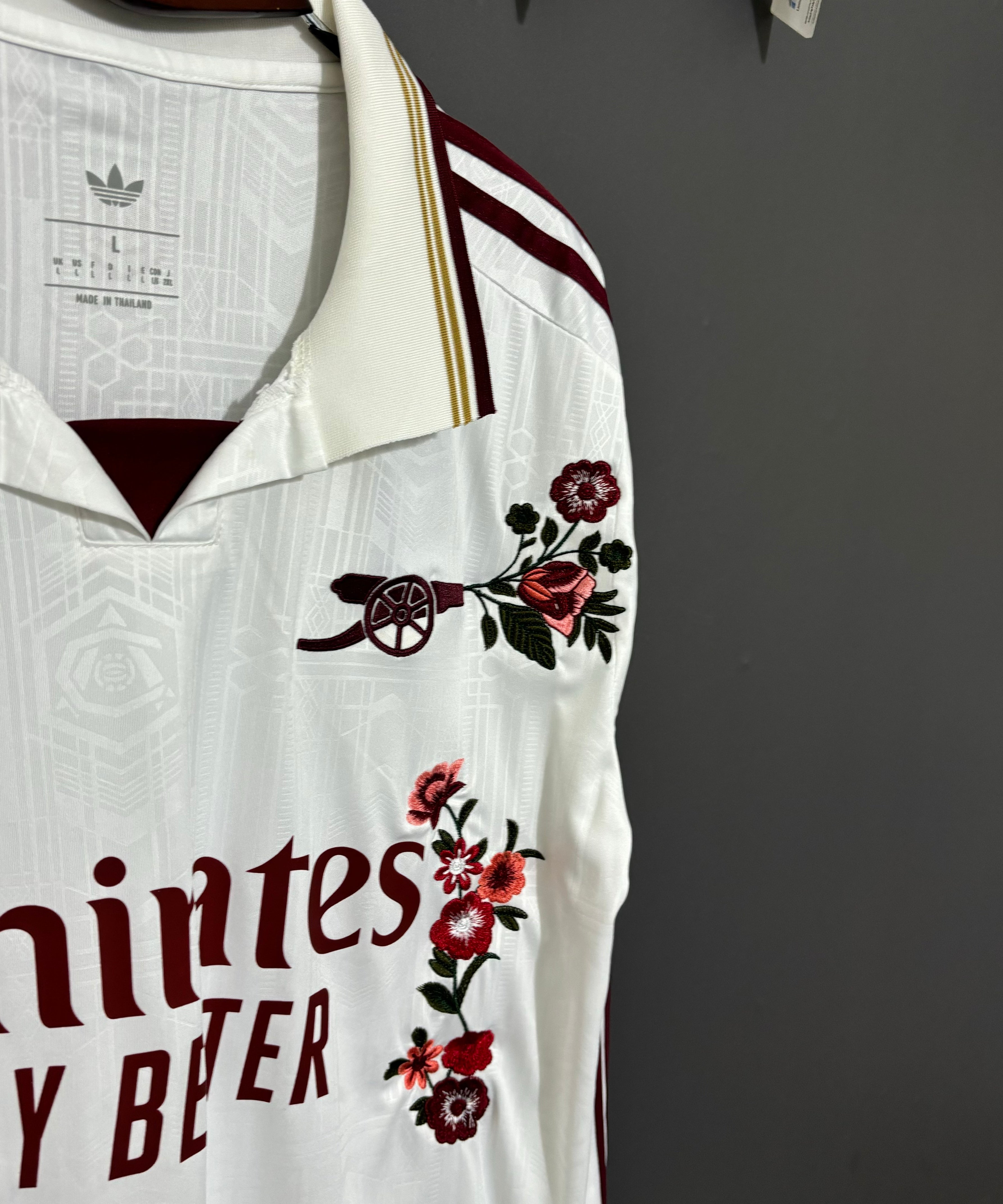 Arsenal Burgundy Rose Long Sleeve Embroidered Jersey