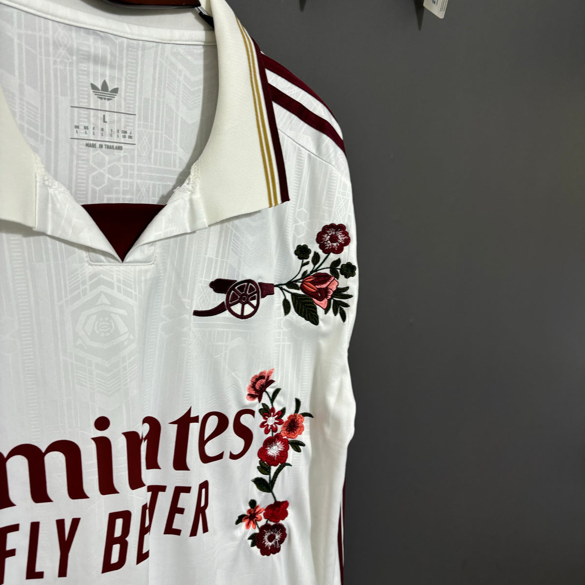 Arsenal Burgundy Rose Long Sleeve Embroidered Jersey