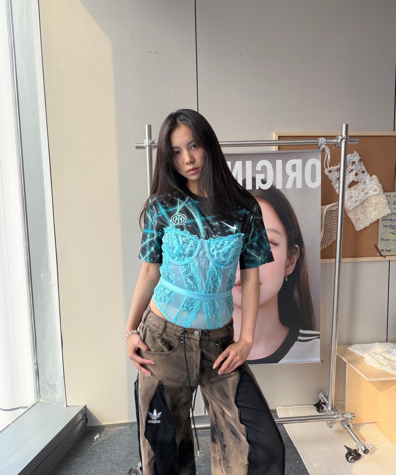 Inter Milan Aqua Lace Corset Jersey - product image 2