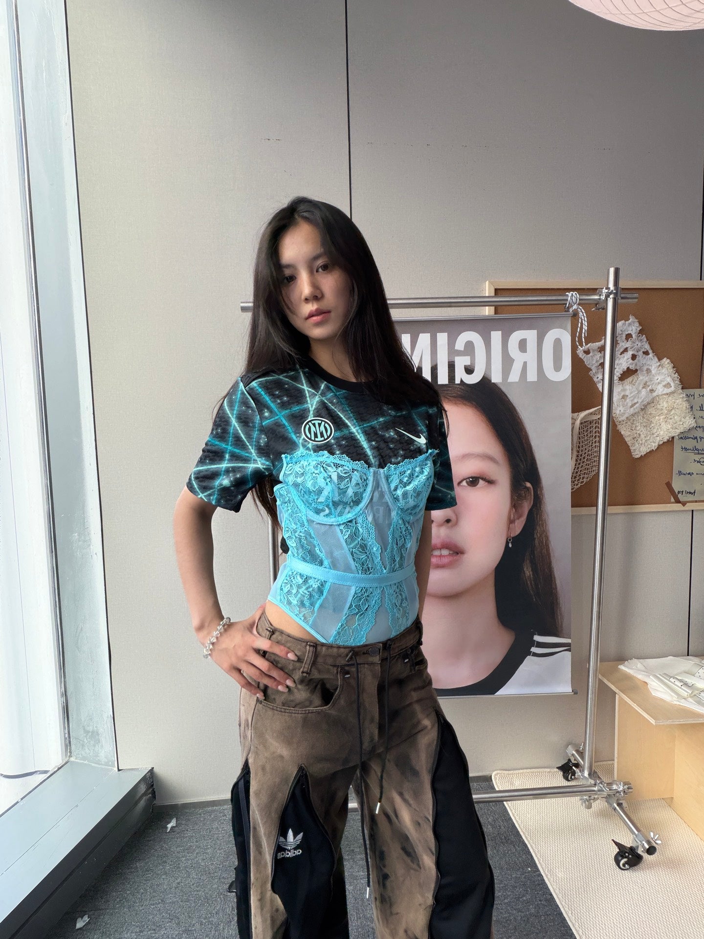 Inter Milan Aqua Lace Corset Jersey - product image 3