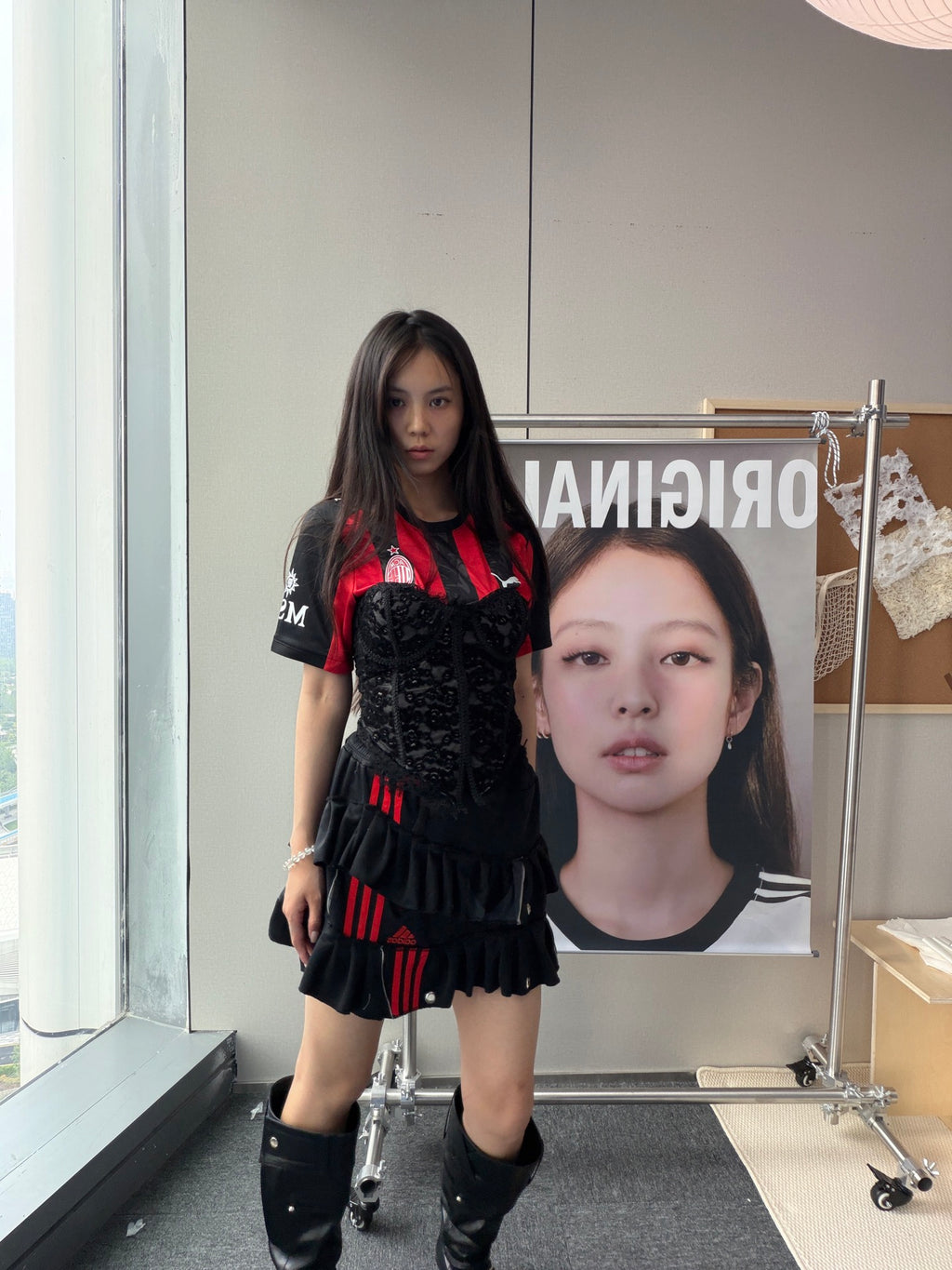 AC Milan Black Lace Corset Jersey - product image 3